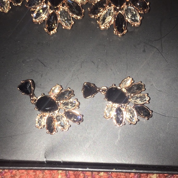 New in box Avon Rose and jet Statement Necklace and Earrings set - Picture 8 of 12